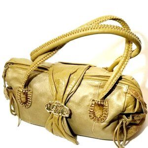 CARLOS FALCHI- VINTAGE LEATHER & SNAKESKIN CHI BAG
